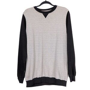 Striped VTG Sweatshirt L Mens Colorblock Black White Contrast  Robert Peritz